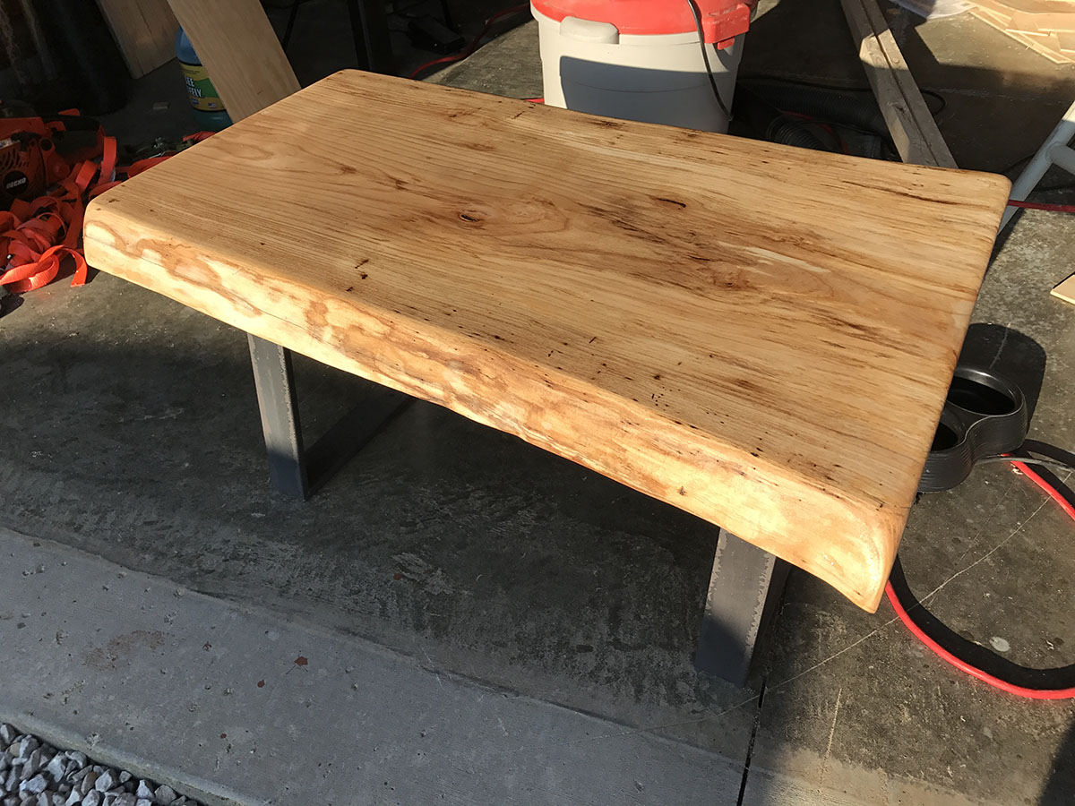 live edge coffee table